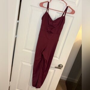 Women’s Burgundy Front Cut Out Bodysuit